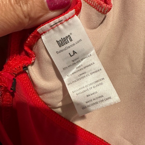 Balera MT10406 Red Dance costume Adult Large - Picture 3 of 7